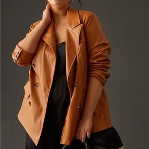 NWT Anthropologie Avec Les Filles Faux Leather Blazer